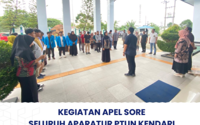 Kegiatan Apel Sore Seluruh Aparatur PTUN Kendari