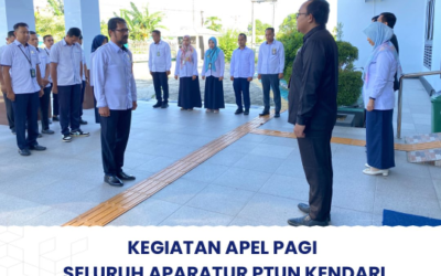 Kegiatan Apel Pagi Seluruh Aparatur PTUN Kendari