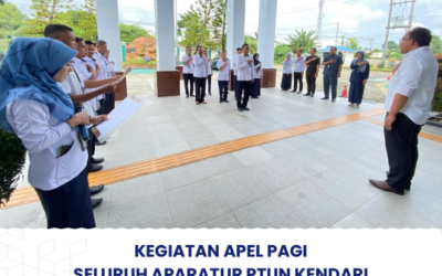 Kegiatan Apel Pagi Seluruh Aparatur PTUN Kendari