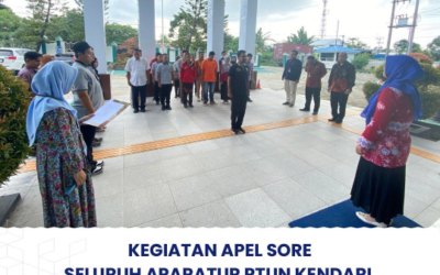 Kegiatan Apel Sore Seluruh Aparatur PTUN Kendari
