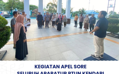 Kegiatan Apel Sore Seluruh Aparatur PTUN Kendari