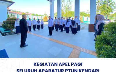 Kegiatan Apel Pagi Seluruh Aparatur PTUN Kendari