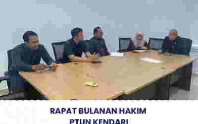 Rapat Bulanan Hakim PTUN Kendari