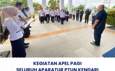 Kegiatan Apel Pagi Seluruh Aparatur PTUN Kendari