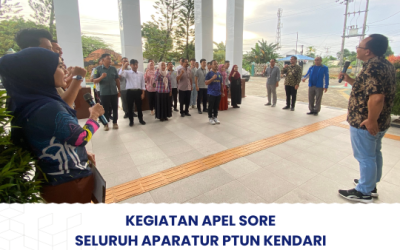 Kegiatan Apel Sore Seluruh Aparatur PTUN Kendari