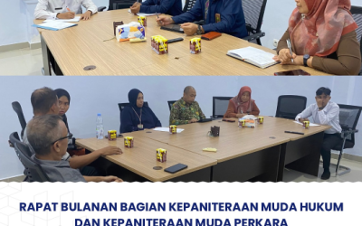 Rapat Bulanan Bagian Kepaniteraan Muda Hukum dan Kepaniteraan Muda Perkara PTUN Kendari