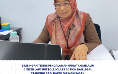 Bimbingan Teknis tentang Pendalaman Gugatan Melalui Citizen Law Suit (CLS), Class Action dan Legal Standing bagi Hakim di Lingkungan Peradilan Tata Usaha Negara
