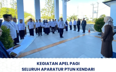 Kegiatan Apel Sore Seluruh Aparatur PTUN Kendari