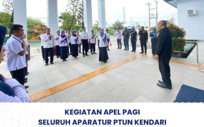 KEGIATAN APEL PAGI SELURUH APARATUR PTUN KENDARI