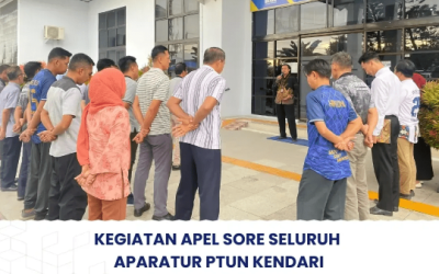Kegiatan Apel Sore Seluruh Aparatur PTUN Kendari