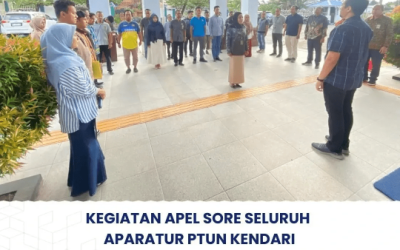 Kegiatan Apel Sore Seluruh Aparatur PTUN Kendari