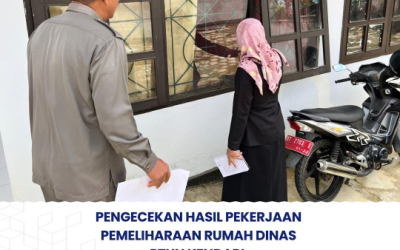 Pengecekan Hasil Pekerjaan Pemeliharaan Rumah Dinas PTUN Kendari