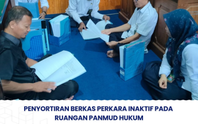 Penyortiran Berkas Perkara Inaktif Pada Ruangan Panmud Hukum PTUN Kendari