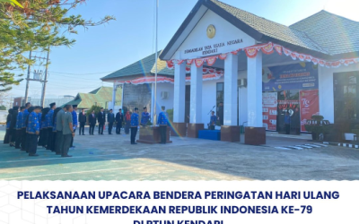 Pelaksanaan Upacara Bendera Peringatan Hari Ulang Tahun Kemerdekaan Republik Indonesia Ke-79 Di PTUN Kendari