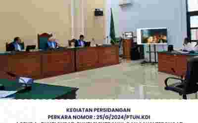 Sidang Perkara Nomor : 25/G/2024/PTUN.KDI