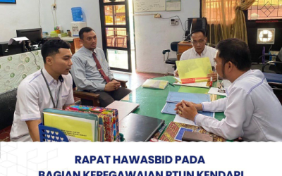 Rapat Hawasbid Pada Bagian Kepegawaian PTUN Kendari