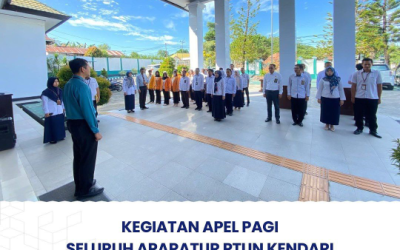 Kegiatan Apel Pagi Seluruh Aparatur PTUN Kendari