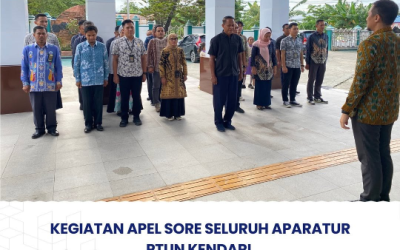 Kegiatan Apel Sore Seluruh Aparatur PTUN Kendari