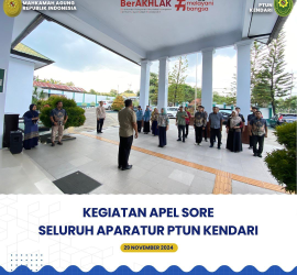 Kegiatan Apel Sore Seluruh Aparatur PTUN Kendari