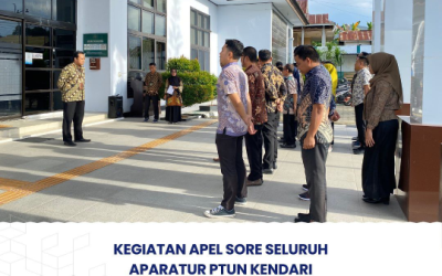 Kegiatan Apel Sore Seluruh Aparatur PTUN Kendari