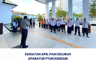 Kegiatan Apel Pagi Seluruh Aparatur PTUN Kendari