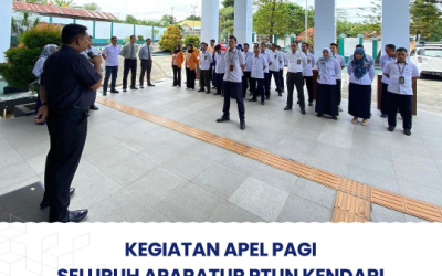 Kegiatan Apel Pagi Seluruh Aparatur PTUN Kendari