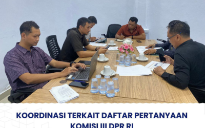Koordinasi Terkait daftar Pertanyaan Komisi III DPR-RI