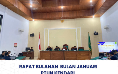 Rapat Bulanan Bulan Januari PTUN Kendari