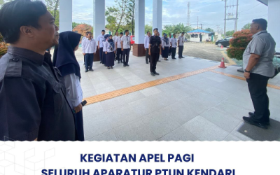 Kegiatan Apel Pagi Seluruh Aparatur PTUN Kendari