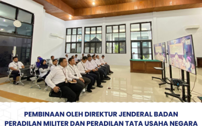 Pembinaan Direktur Jenderal Badan Peradilan Militer dan Peradilan Tata Usaha Negara secara daring