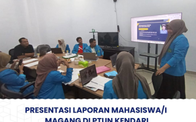 Kegiatan Presentasi Laporan Mahasiswa/i Magang di PTUN Kendari