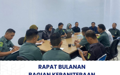 Rapat Bulanan Bagian Kepaniteraan PTUN Kendari