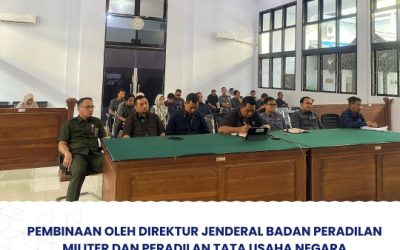 Pembinaan Oleh Direktur Jenderal Badan Peradilan Militer dan Peradilan Tata Usaha Negara secara daring