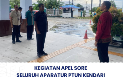 Kegiatan Apel Sore Seluruh Aparatur PTUN Kendari