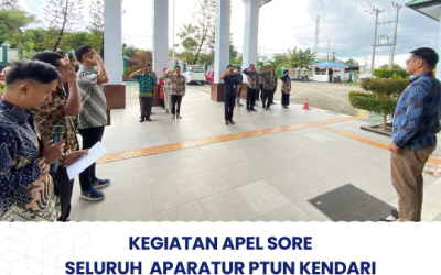 Kegiatan Apel Sore Seluruh Aparatur PTUN Kendari