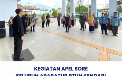 Kegiatan Apel Sore Seluruh Aparatur PTUN Kendari
