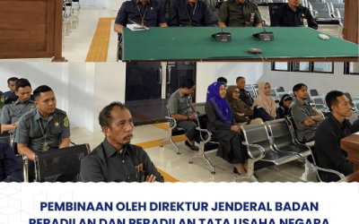 Pembinaan Oleh Direktur Jenderal Badan Peradilan Militer dan Peradilan Tata Usaha Negara secara daring