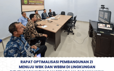 Rapat Optimalisasi Pembangunan ZI Menuju WBK dan WBBM di Lingkungan Ditjen Badimiltun dan Peradilan di Bawahnya