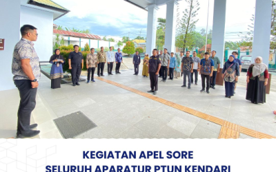 Kegiatan Apel Sore Seluruh Aparatur PTUN Kendari
