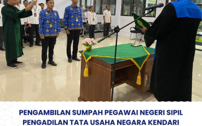 Pengambilan Sumpah Pegawai Negeri Sipil oleh Ketua Pengadilan Tata Usaha Negara Kendari