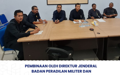 Pembinaan Oleh Direktur Jenderal Badan Peradilan Militer dan Peradilan Tata Usaha Negara secara daring