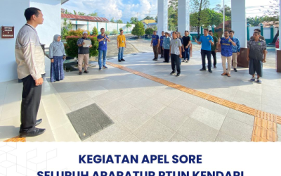 Kegiatan Apel Sore Seluruh Aparatur PTUN Kendari