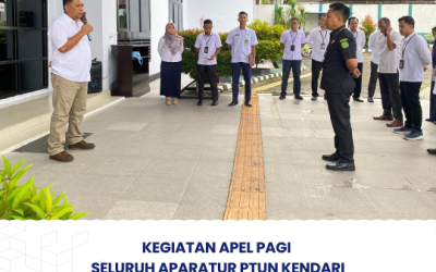 Kegiatan Apel Pagi Seluruh Aparatur PTUN Kendari