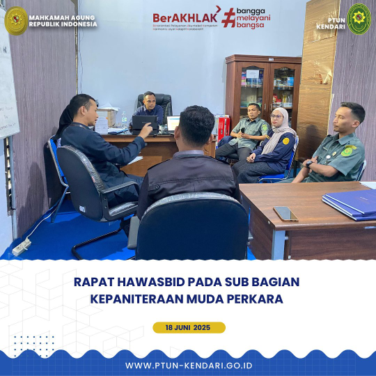 Rapat Hawasbid Pada Sub Bagian Kepaniteraan Muda Perkara