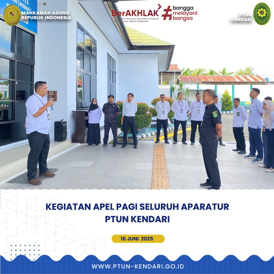 Kegiatan Apel  Pagi Seluruh Aparatur PTUN Kendari