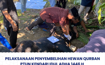 Penyembelihan Hewan Qurban Dalam Rangka Memperingati Hari Raya Idul Adha 1446 H