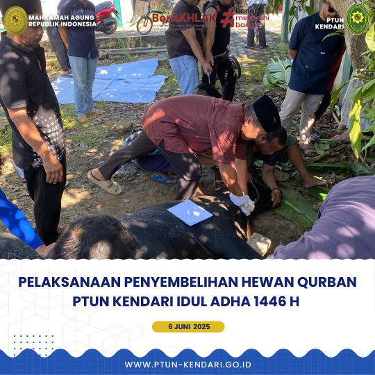 Penyembelihan Hewan Qurban Dalam Rangka Memperingati Hari Raya Idul Adha 1446 H