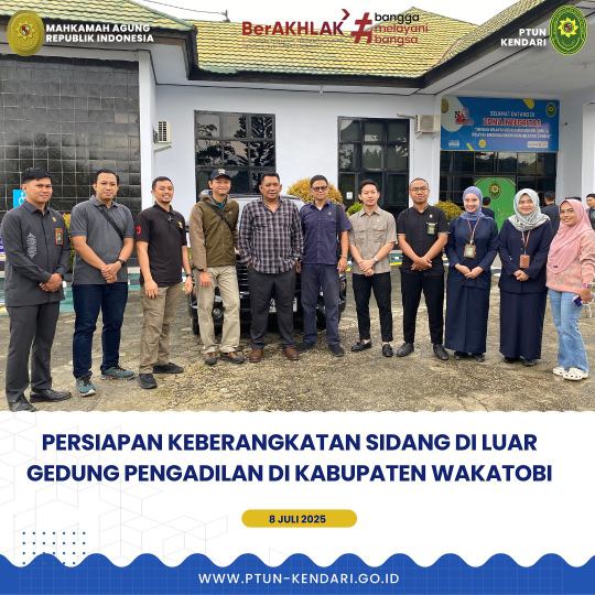 Persiapan Keberangkatan Sidang Di Luar Gedung Pengadilan Di Kabupaten Wakatobi