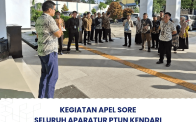 Kegiatan Apel Sore Seluruh Aparatur PTUN Kendari