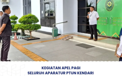 Kegiatan Apel Pagi Seluruh Aparatur PTUN Kendari